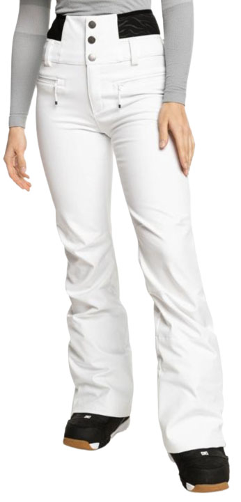 white fitted ski pants